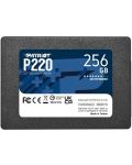 SSD памет Patriot - P220, 256GB, 2.5'',  SATA III - 1t