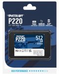 SSD памет Patriot - P220, 512GB, 2.5'', SATA III - 5t