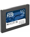 SSD памет Patriot - P220, 512GB, 2.5'', SATA III - 3t