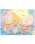 Стенна политическа карта на Африка (1:8 000 000) - 2t
