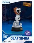 Статуетка Beast Kingdom Disney: Frozen - Olaf (Olaf Presents: The Lion King), 10 cm - 3t
