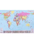 Стенна политическа карта на света (1:24 000 000, ламинат) - 1t