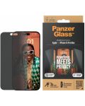 Стъклен протектор PanzerGlass - Privacy UWF, iPhone 15 Pro Max - 1t