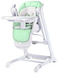 Столче за хранене и люлка 2 в 1 Caretero - Indigo, Mint  - 1t