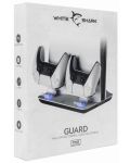 Стойка за конзола + Докинг зарядна станция White Shark - Guard, бяла (PS5) - 8t