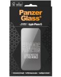 Стъклен протектор PanzerGlass - Ceramic Protection, iPhone 15, UWF, черен - 3t