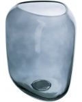 Стъклена ваза ADS - Тъмносиня, 17 x 15 x 20 cm - 2t