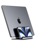 Стойка за таблет и лаптоп Satechi - Dual, MacBook Pro/iPad, сива - 6t