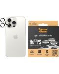 Стъклен протектор за камера PanzerGlass - Hoops, iPhone 15 Pro/Pro Max, бял - 1t