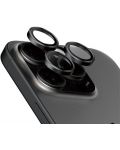 Стъклен протектор за камера PanzerGlass - Titanium Hoops, iPhone 15 Pro/15 Pro Max, черен - 2t