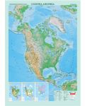 Стенна физикогеографска карта на Северна Америка (1:9 000 000) - 1t