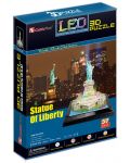 3D Пъзел Cubic Fun от 37 части и LED светлини - Statue of Liberty - 2t
