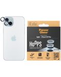Стъклен протектор за камера PanzerGlass - Hoops, iPhone 15/15 Plus, син - 1t