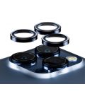 Стъклен протектор за камера PanzerGlass - Hoops , iPhone 15 Pro/Pro Max, син - 2t