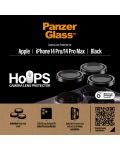 Стъклен протектор за камера PanzerGlass - Hoops, iPhone 14 Pro/Pro Max, черен - 5t