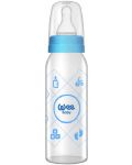 Стъклено шише Wee Baby Classic, 250 ml, синьо - 2t