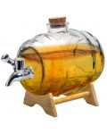 Стъклен диспенсър за алкохол тип буре Vin Bouquet - 1 l - 4t