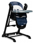 Столче за хранене и люлка 2 в 1 Caretero - Indigo Black, синьо - 4t