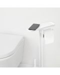 Стойка за тоалетна с поставка и четка Brabantia - MindSet, Mineral Fresh White - 8t