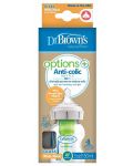 Стъклено шише Dr. Brown's - Options+, Wide-Neck, 150 ml - 2t
