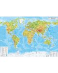 Стенна природогеографска карта на света (1:17 000 000, ламинат) - 1t