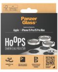 Стъклен протектор за камера PanzerGlass - Hoops, iPhone 15 Pro/Pro Max, бял - 4t