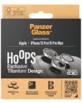 Стъклен протектор за камера PanzerGlass - Titanium Hoops, iPhone 15 Pro/15 Pro Max, бял - 4t