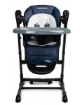 Столче за хранене и люлка 2 в 1 Caretero - Indigo Black, синьо - 5t