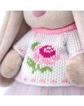 Плюшена играчка Budi Basa - Зайка Ми, с плетен пуловер, 25 cm - 4t