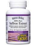Stress-Relax Saffron Extract, 14 mg, 60 капсули, Natural Factors - 1t
