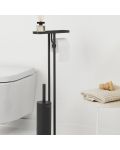 Стойка за тоалетна с поставка и четка Brabantia - MindSet, Mineral Infinite Grey - 7t