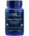 Super Omega-3, 60 стомашно-устойчиви софтгел капсули, Life Extension - 1t