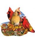 Пъзел SunsOut от 800 части - Есенни кардинали, Лори Шори - 1t
