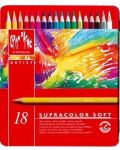 Комплект цветни моливи Caran d'Ache Supracolor, 18 цвята - 1t