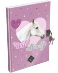 Таен дневник с катинар Lizzy Card Wild Beauty Purple - A5 - 1t