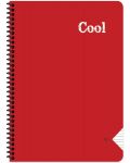 Тетрадка със спирала Keskin Color Cool - А4, 72 листа, широки редове, асортимент - 3t