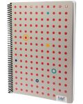 Тетрадка със спирала Colori - A4, 100 листа, широки редове, асортимент - 3t