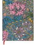 Тефтер Paperblanks Morris Pink Honeysuckle - 13 x 18 cm, 72 листа, с широки редове - 1t
