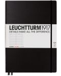 Тефтер Leuchtturm1917 Master Slim - А4+, линиран, Black - 1t