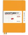 Тефтер Leuchtturm1917 Daily Planner - А5, оранжев, 2024 - 1t