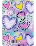 Тетрадка Cool Pack Pastel Hearts - A5, 32 листа, малки квадратчета - 2t