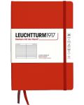 Тефтер Leuchtturm1917 Natural Colors - A5, червен, линиран, твърди корици - 1t