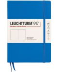 Тефтер Leuchtturm1917 New Colours - А5, бели листове, Sky, твърди корици - 1t