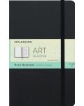 Тефтер с твърди корици Moleskine Art - Music, черен - 1t