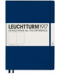 Тефтер Leuchtturm1917 Master Classic - А4+, бели страници, син - 1t