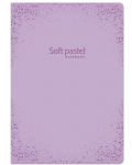 Тетрадка Lastva Soft Pastel - А5, 52 листа, широки редове, с ляво поле, асортимент - 5t