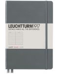 Тефтер Leuchtturm1917 Medium - A5, сив, страници на редове - 1t