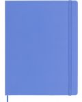 Тефтер с твърди корици Moleskine Classic Ruled XL - Hydrangea Blue, редове - 2t