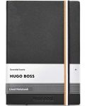 Тефтер Hugo Boss Iconic - A5, с редове, черен - 1t
