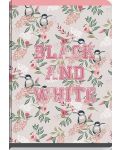 Тетрадка Black&White - Flowers, А5, 40 листа, широки редове, асортимент - 3t